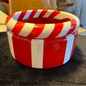 Marc by Marc Jacobs Red White Striped Plastic Bangles Bracelets